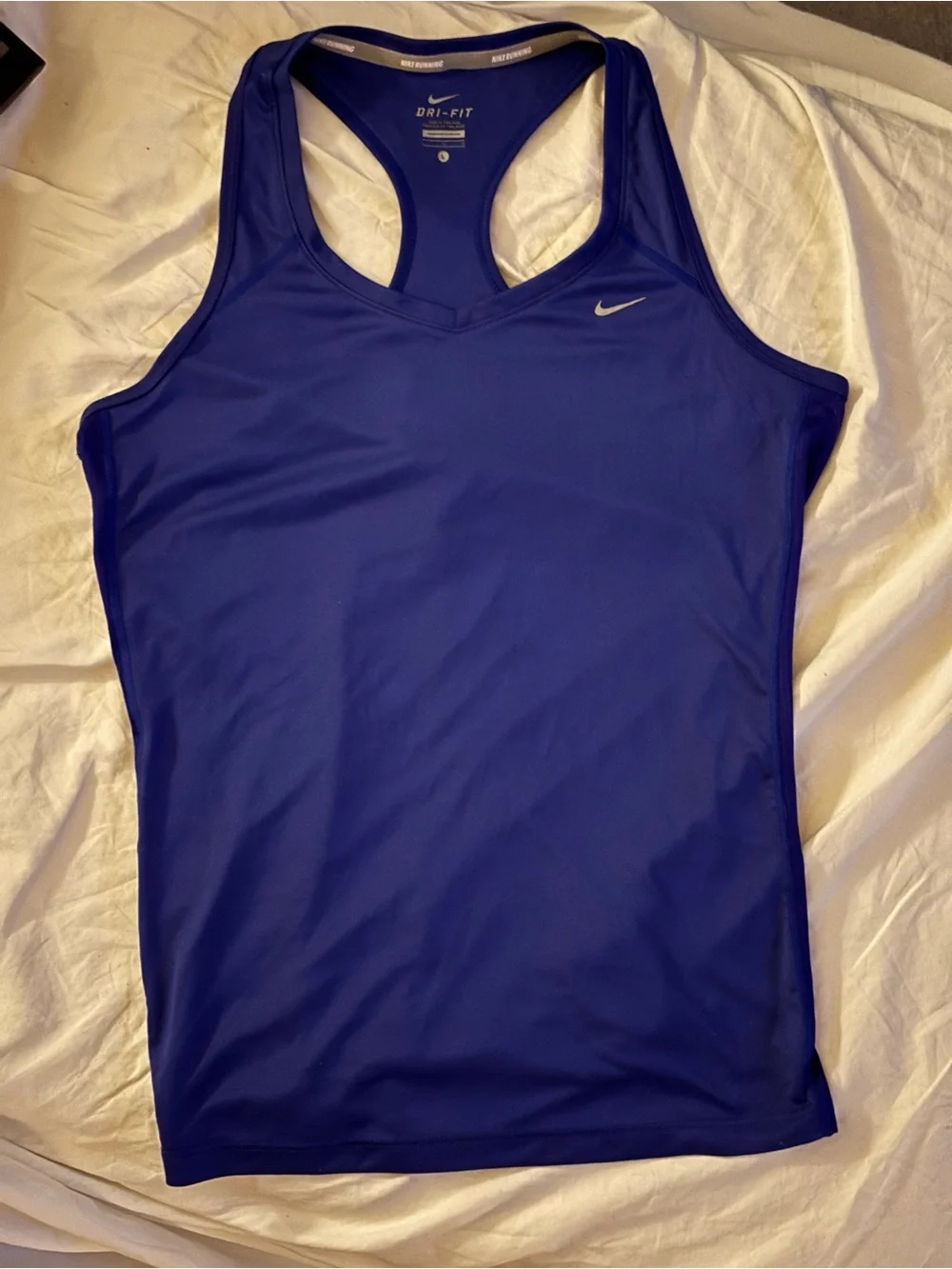 Nike Dri-FIT Women's Racerback Athletic Tank Top Royal Blue Size L NWOT